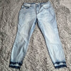 Judy Blue Jeans Womens 14W High Rise Straight Leg Light Wash Denim